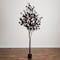 7ft. Pre-Lit Artificial Halloween Black Eucalyptus Tree with 420 Orange & Purple LED Lights